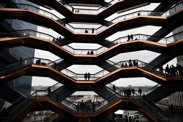 <p>File image: A view inside the Vessel at Hudson Yards, New York's newest neighborhood, official opening event on 15 March, 2019 in New York City</p>