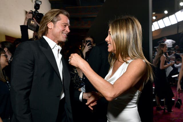 Brad PItt and Jennifer Aniston at the Screen Actors Guild Awards, 2020