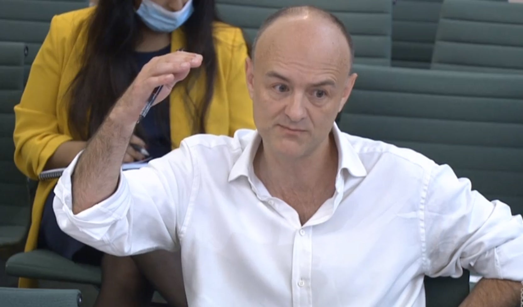 Dominic Cummings giving evidence on Wednesday