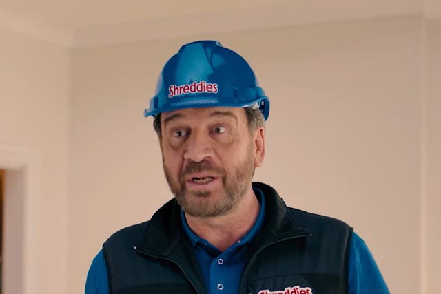 Nick Knowles, as seen in an advert for Shreddies cereal