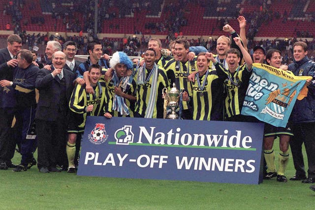Champions League finalists Manchester City were playing in the Second Division play-off final in 1999