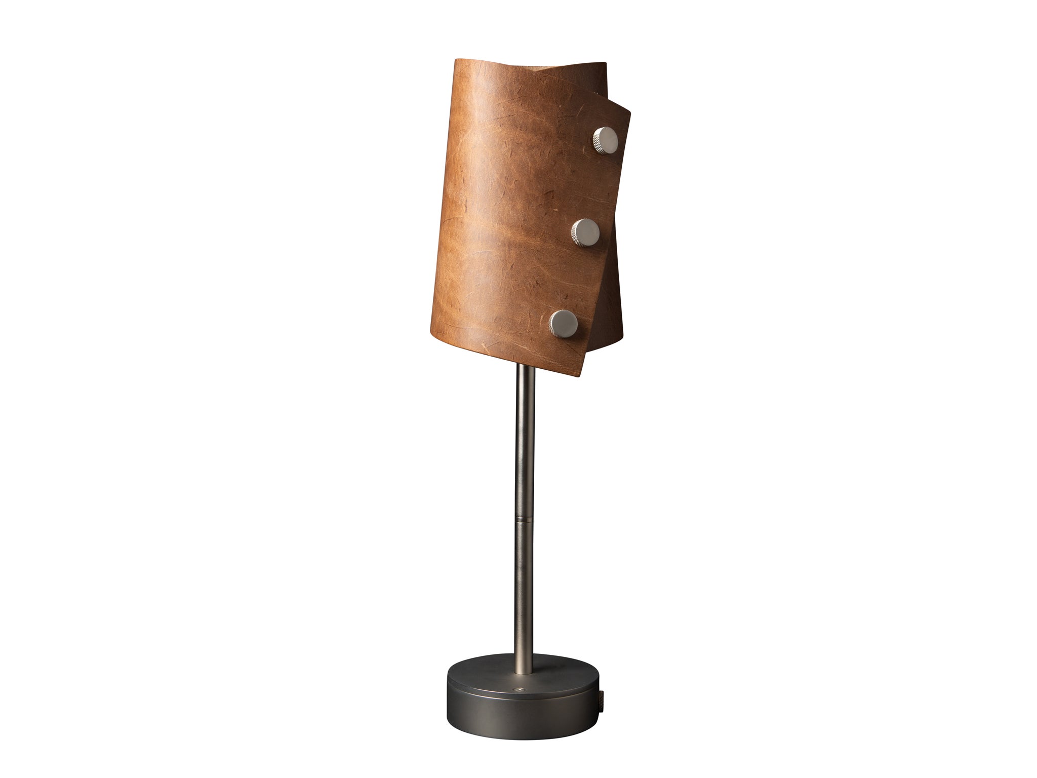 Dowsing _ Reynolds Silver Leather Cuff Table Lamp - Light Tan £140.99.jpg