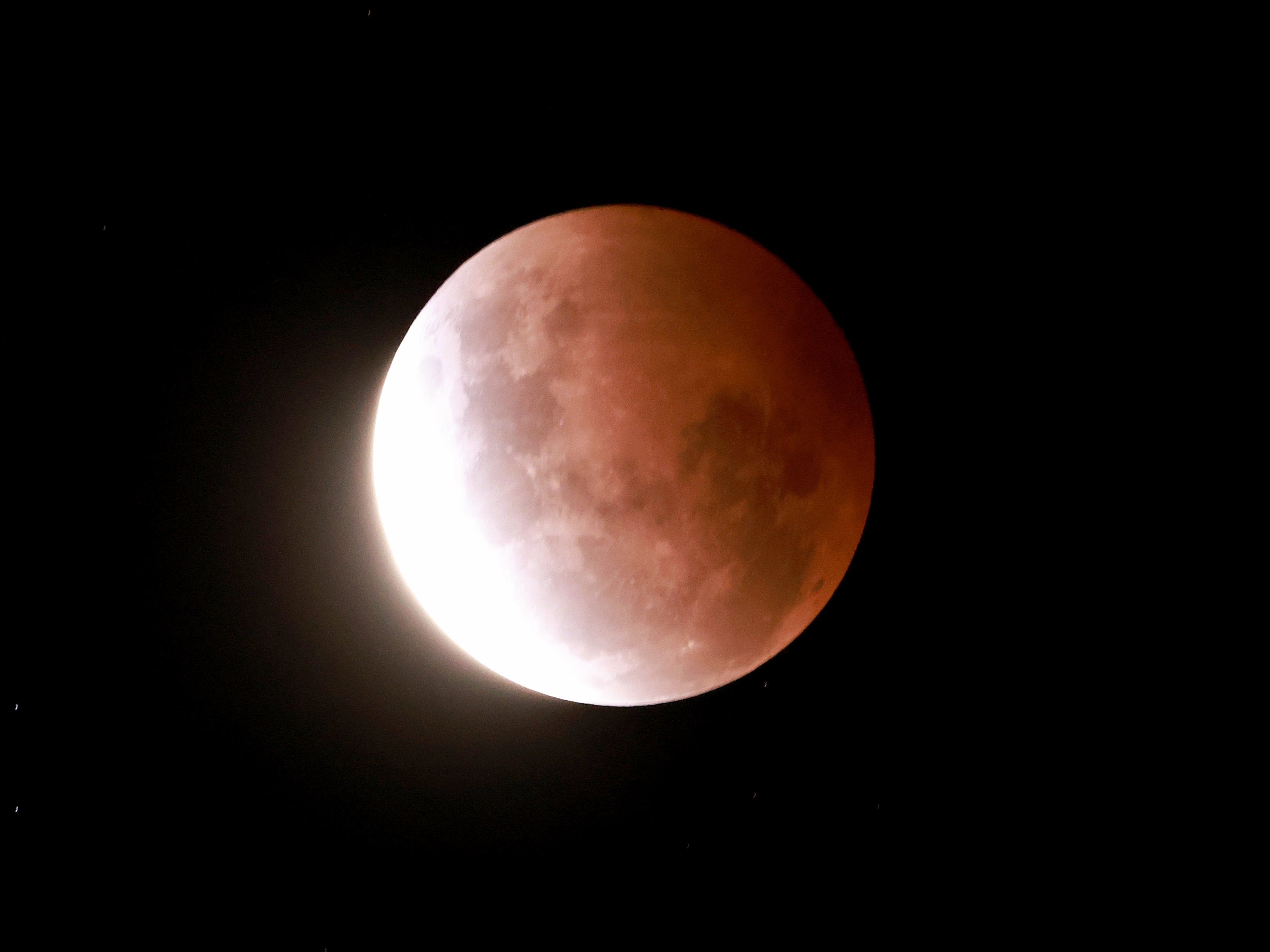 The partial eclipse of the moon begins on Wednesday 26 May 2021 in Auckland, New Zealand