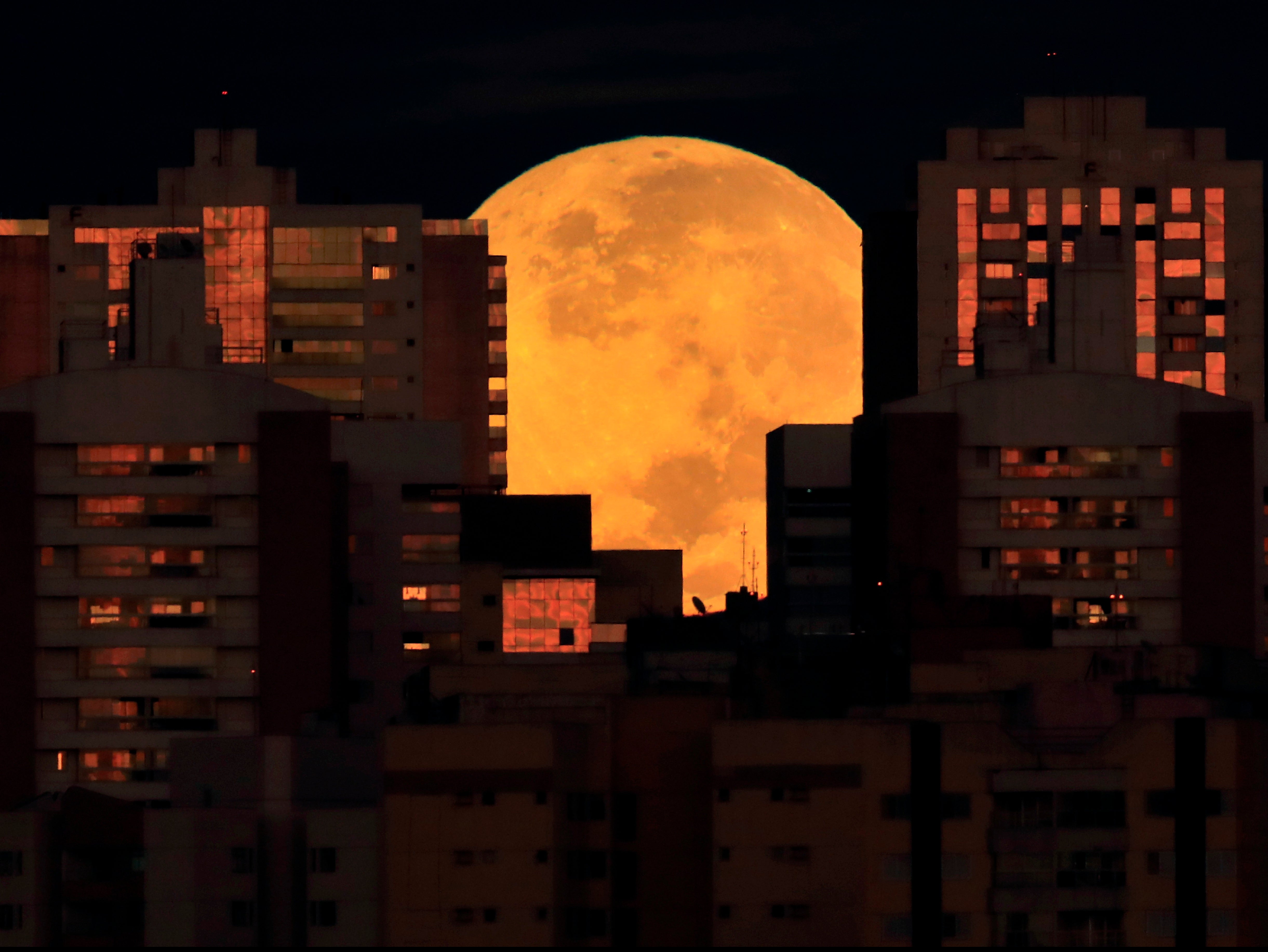The moon over Brasilia, Brazil, on Wednesday 26 May 2021