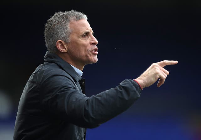 Keith Curle on the touchline