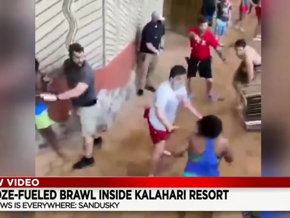 Two arrested for sparking mass brawl at water park over queue jumping