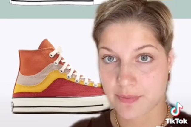 <p>Tiktoker accuses Converse for copying her design</p>