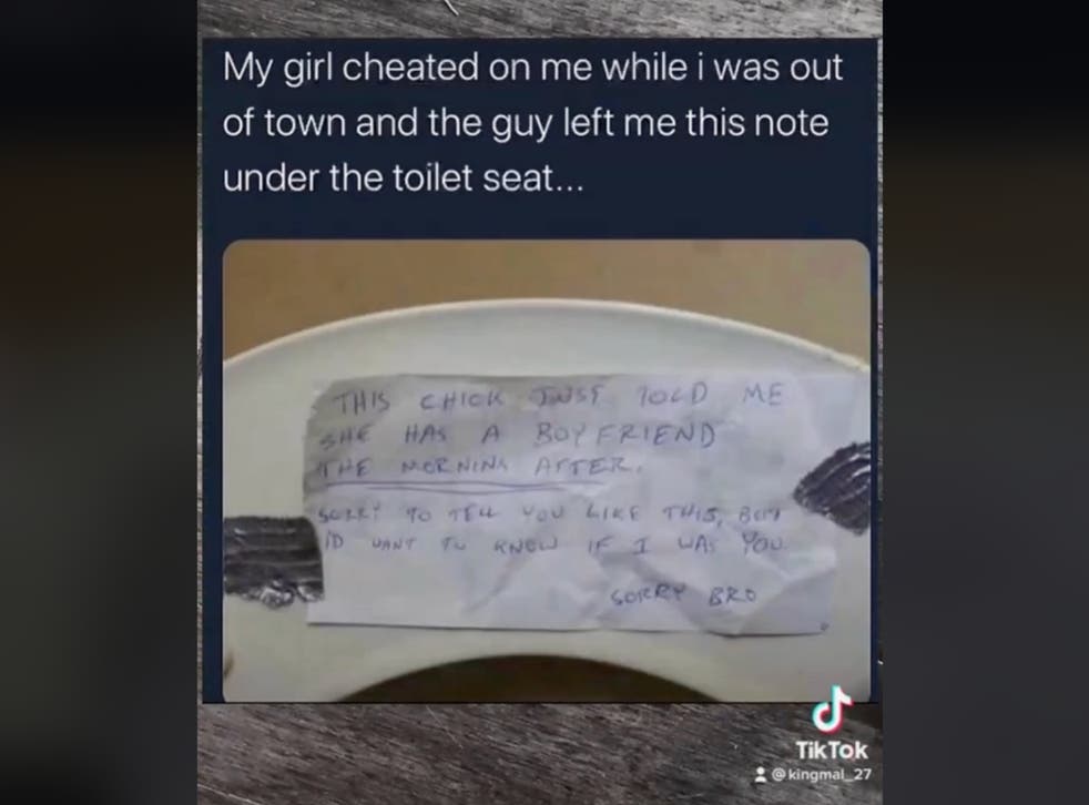 Cheating Girlfriend Exposed After Man She Hooks Up With Leaves Sneaky Note For Her Boyfriend Indy100 Cheating Girlfriend Exposed After Man She Hooks Up With Leaves Sneaky Note For Her Boyfriend Indy100