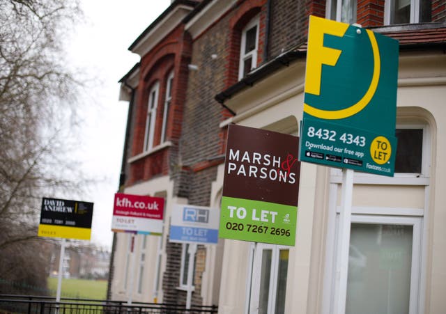 Houses with to let signs