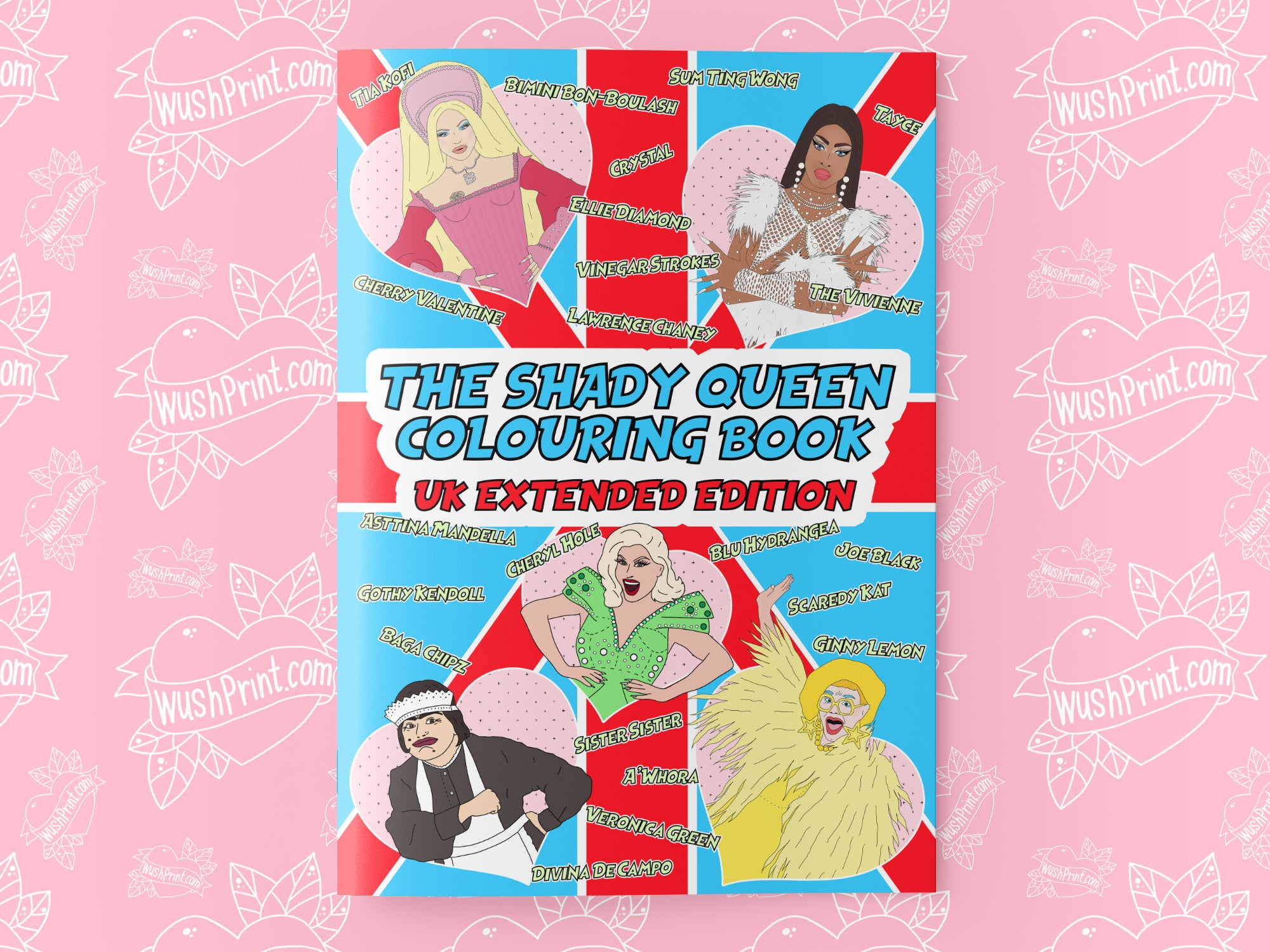 The Shady Queen Drag Queen Colouring Book UK edition by Louise Woods.jpg