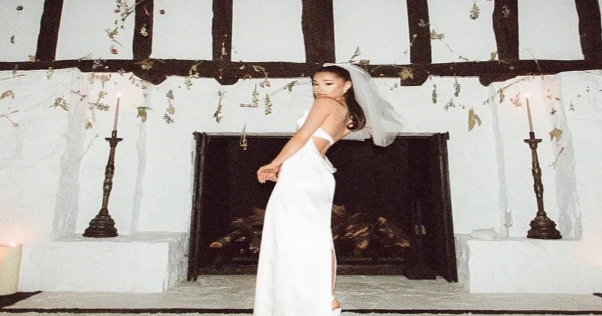 Ariana Grande Wore One of Her Earrings Upside Down at Her Wedding