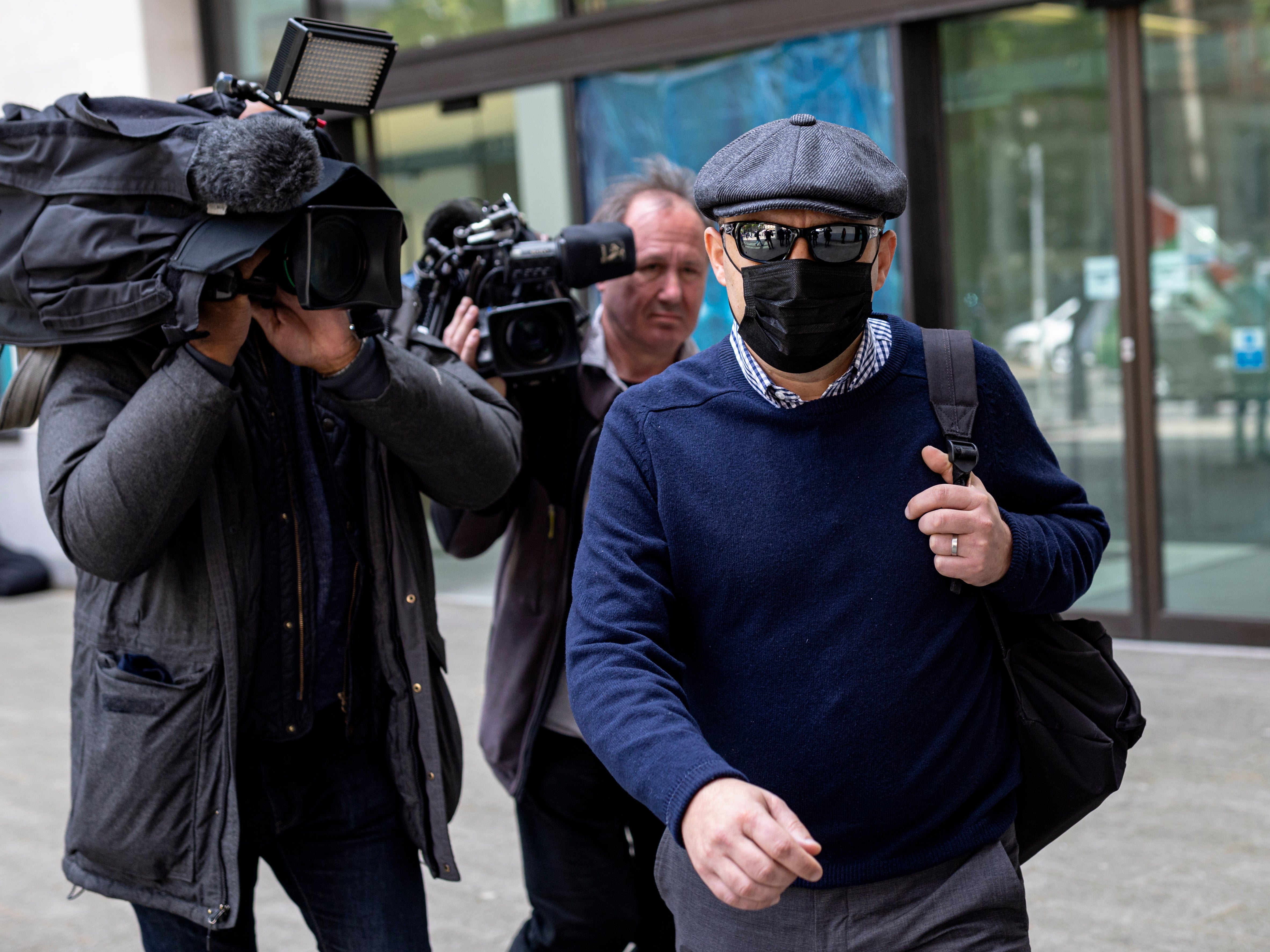 Deniz Jaffer, pictured leaving court, is expected to appear at the Old Bailey, together with Jamie Lewis