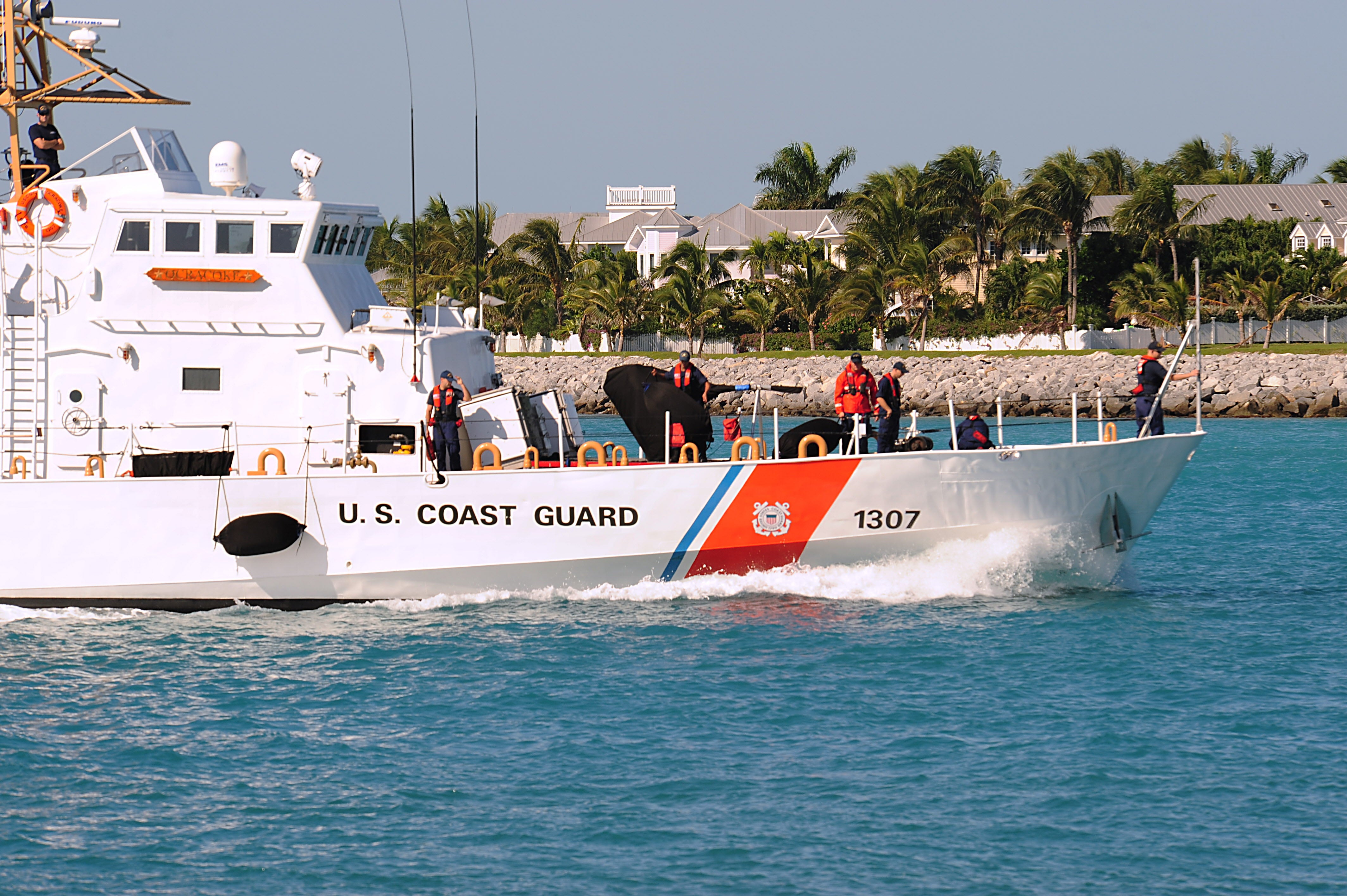 The US Coast Guard is searching for survivors after a boat overturned in Key West, Florida