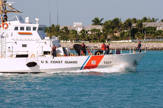 <p>The US Coast Guard is searching for survivors after a boat overturned in Key West, Florida</p>