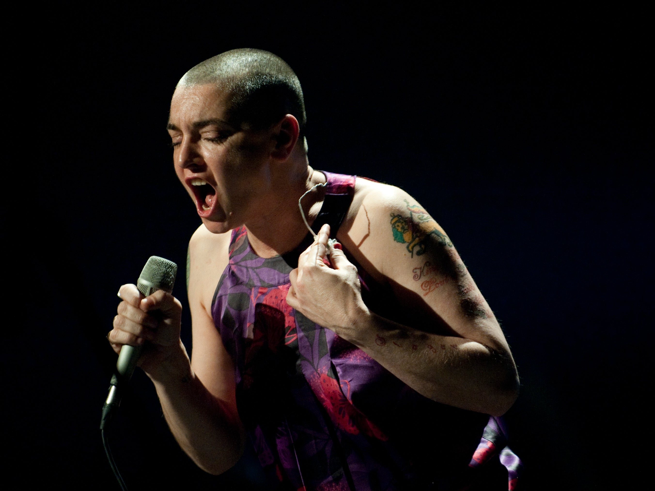 Sinead O’Connor performing in 2012