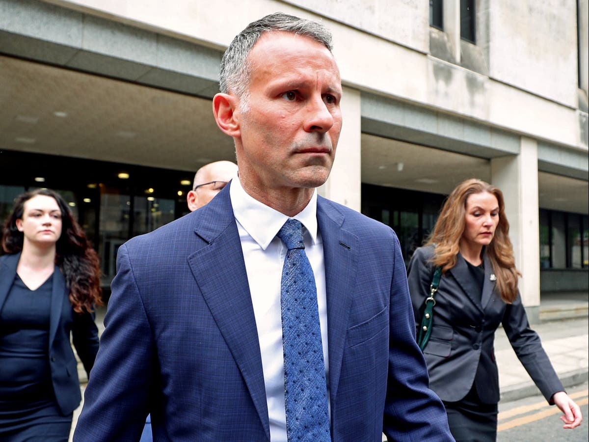 Ryan Giggs kicked ex in back and threw her naked out of hotel room, court told