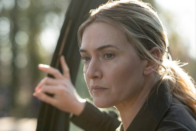 <p>Kate Winslet as Mare Sheehan in the finale of ‘Mare of Easttown’, this year’s best TV drama to date</p>