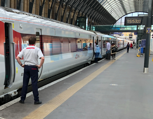 <p>All aboard: LNER Azuma train at King’s Cross station in London</p>