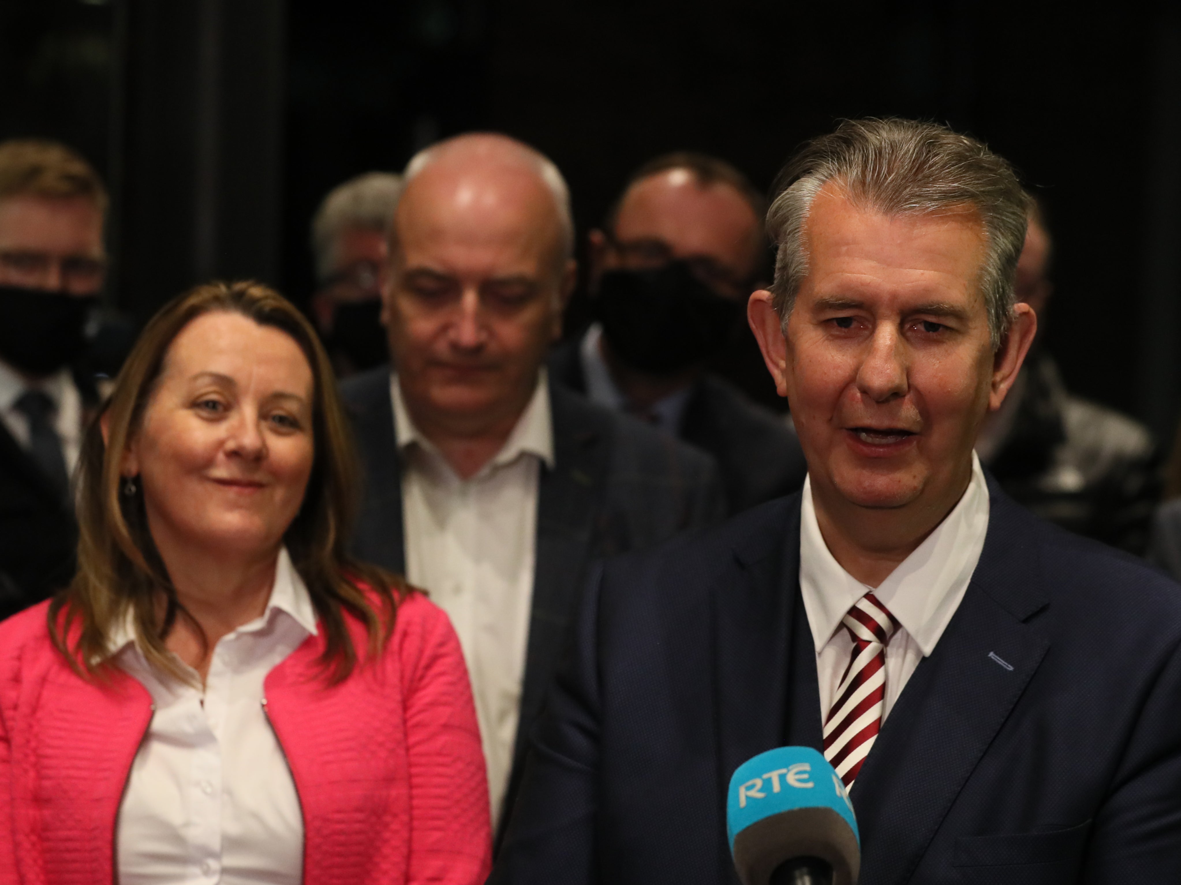 Edwin Poots, the new DUP leader, with Paula Bradley, his deputy