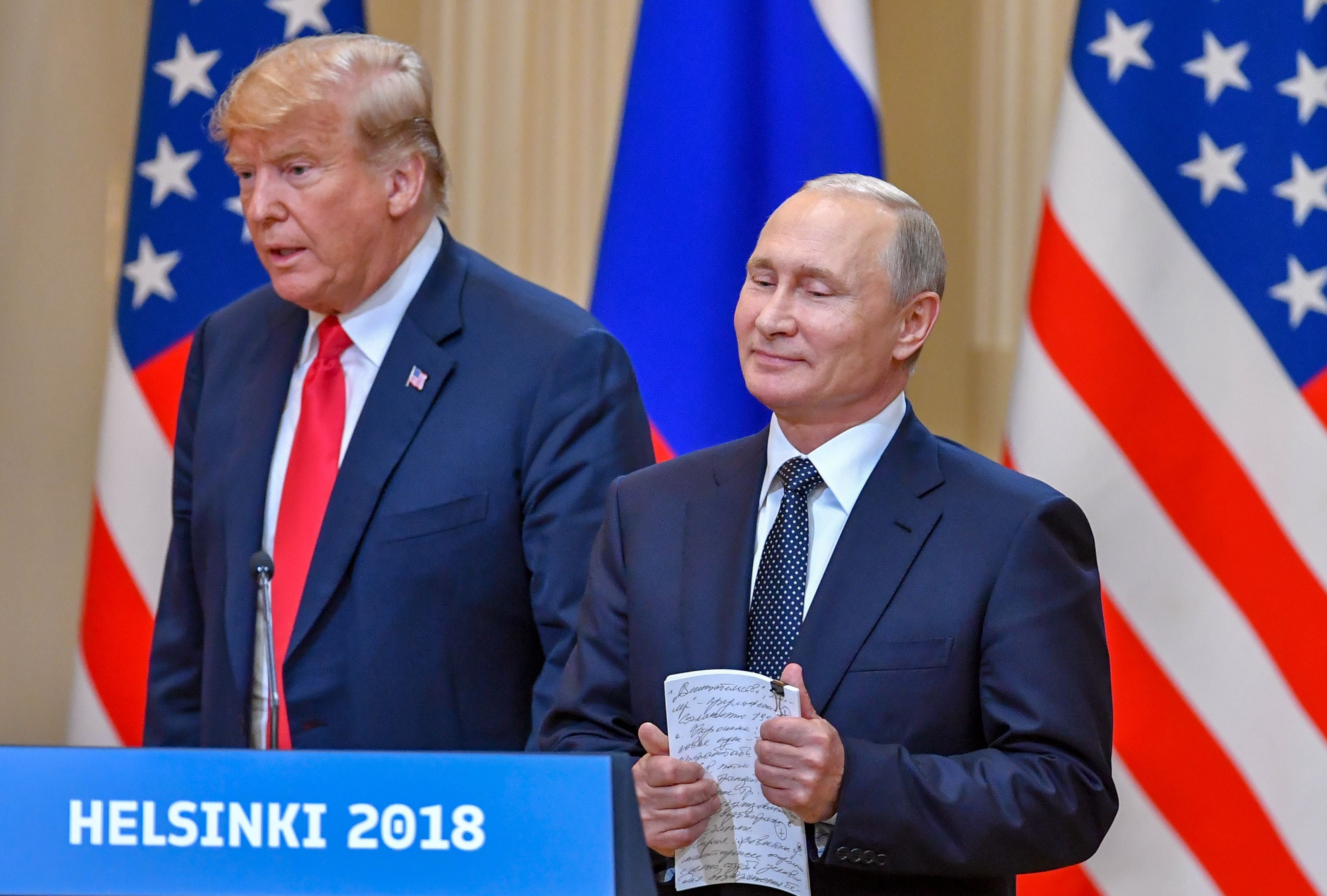 Donald Trump with Vladimir Putin