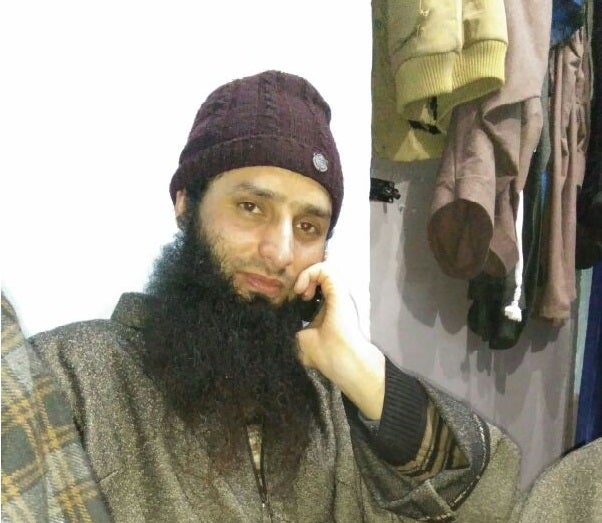 Riyaz Ahmad Dar at his house before being arrested in 2013