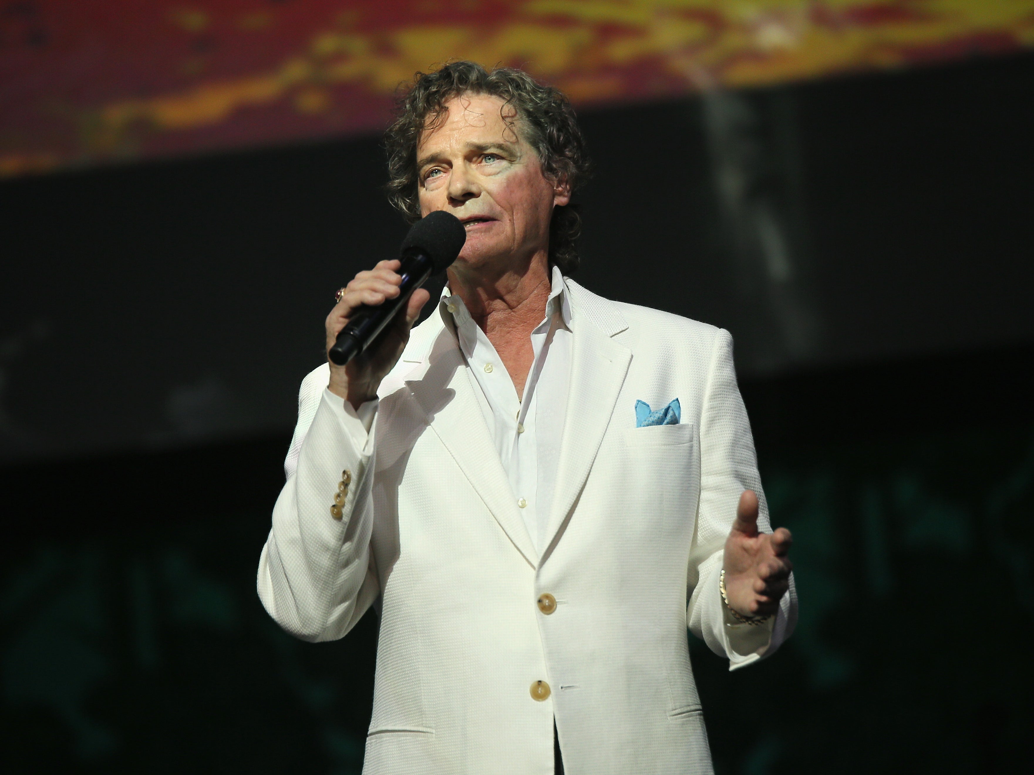 Thomas on stage in 2015