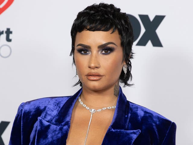 <p>Lovato in May 2021</p>