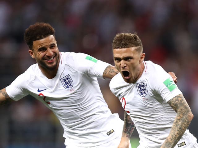 <p>Kyle Walker (left) is one of three right-backs competing with Kieran Trippier (right) for a Euros spot</p>