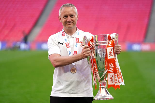 <p>Blackpool manager Neil Critchley led his side to victory in the League One play-off final</p>