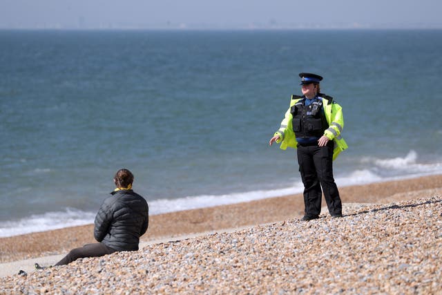 <p>FILE IMAGE: Representative image of UK police at a beach</p>