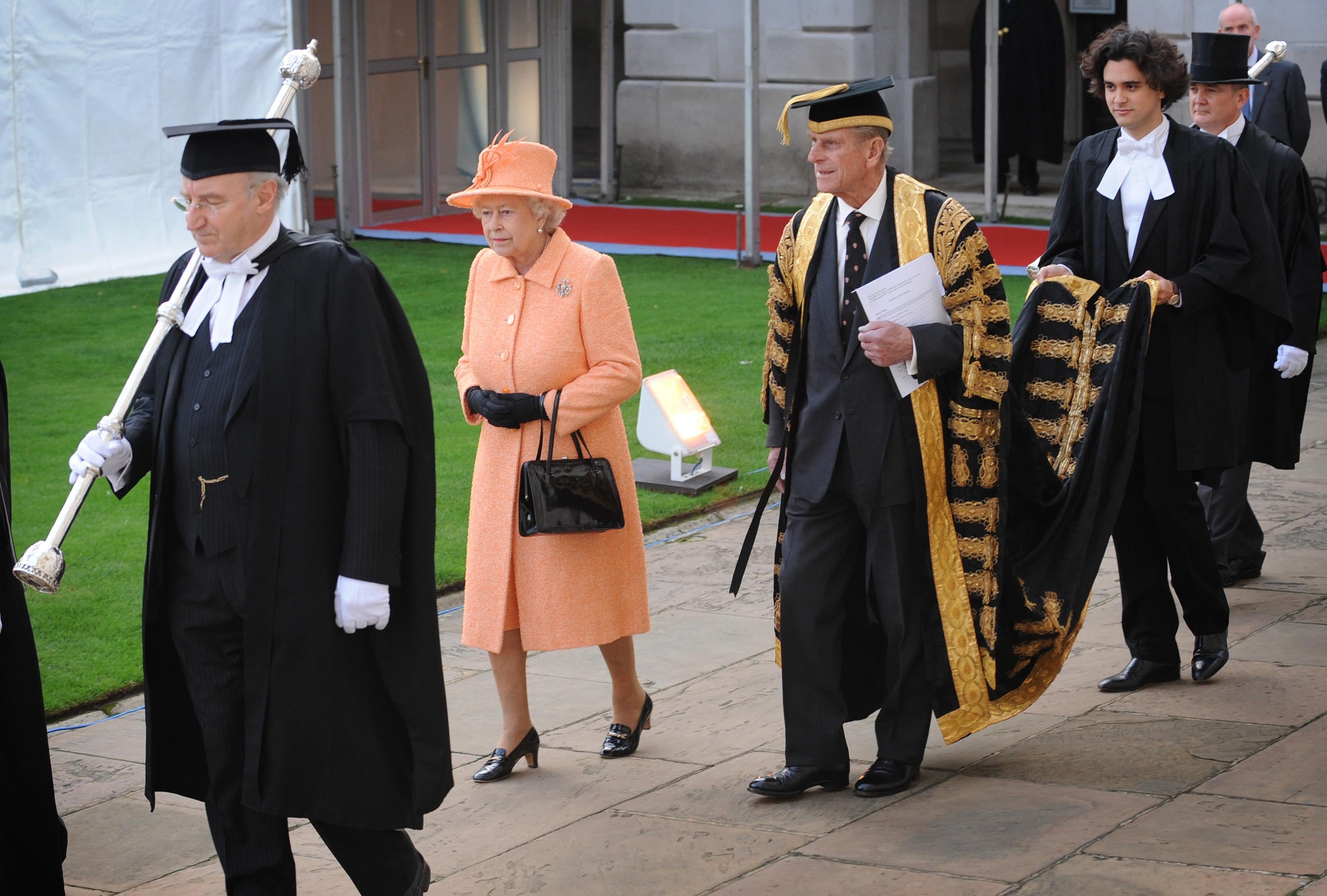 Queen Elizabeth II and Prince Philip, Duke of Edinburgh attend a service at King’s College, Cambridge