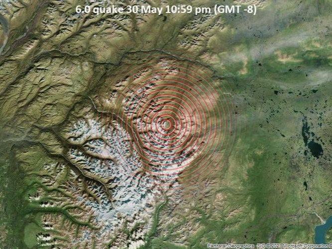 The quake was felt as light shaking to most of central Alaska