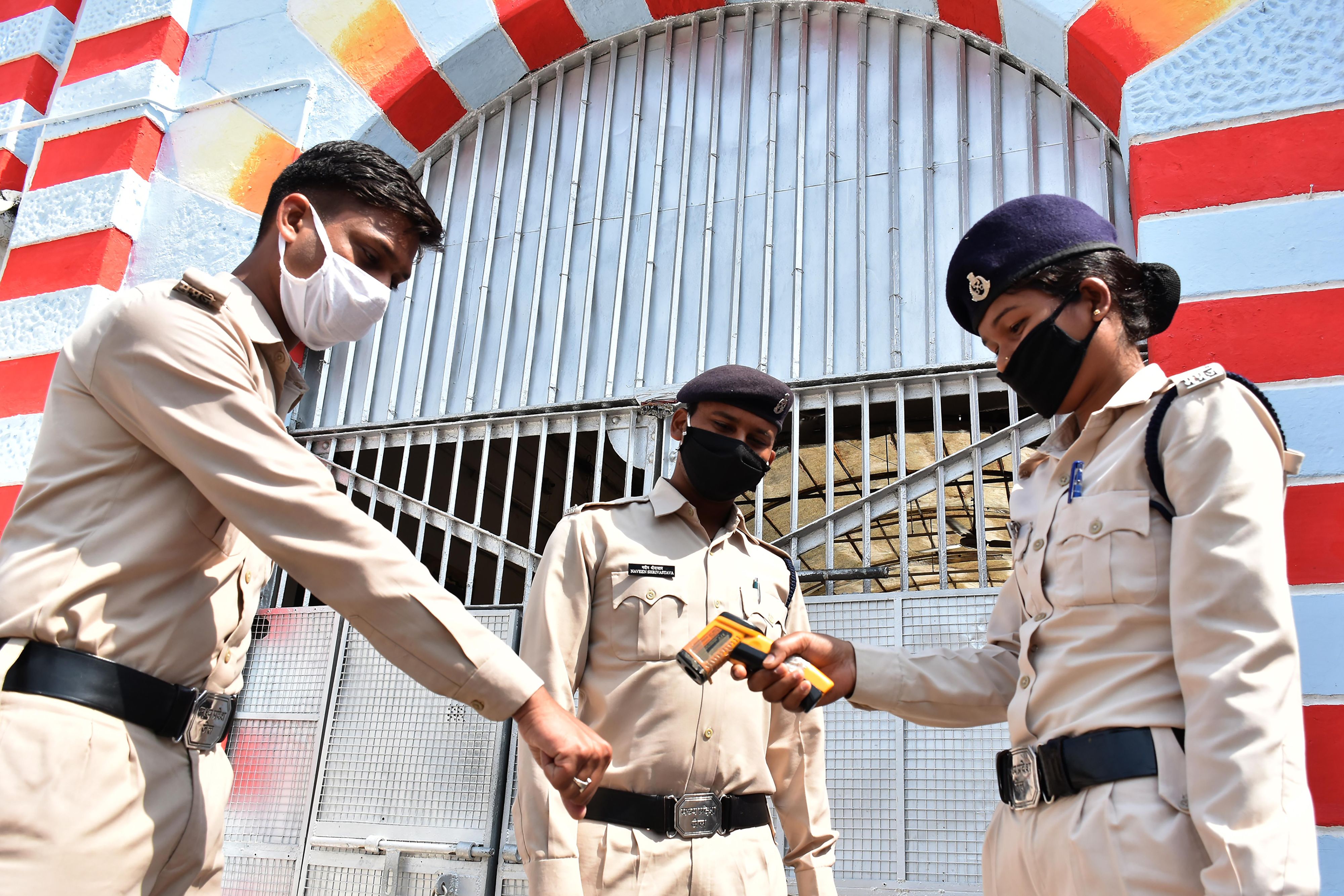 File: Security personnel at Netaji Subhash Chandra Bose central jail in Madhya Pradesh on 4 April, 2020