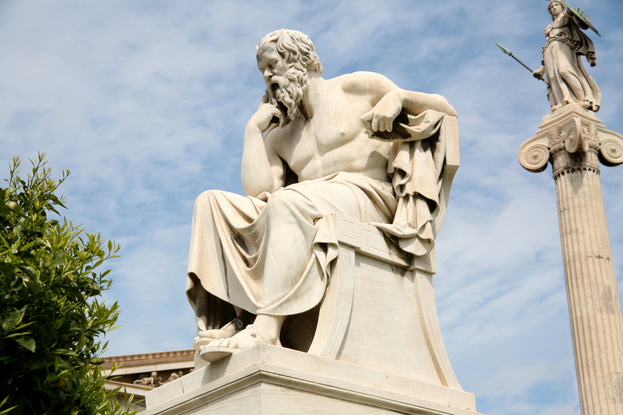 The examined life: Socrates’s statue outside the Academy of Athens in Greece