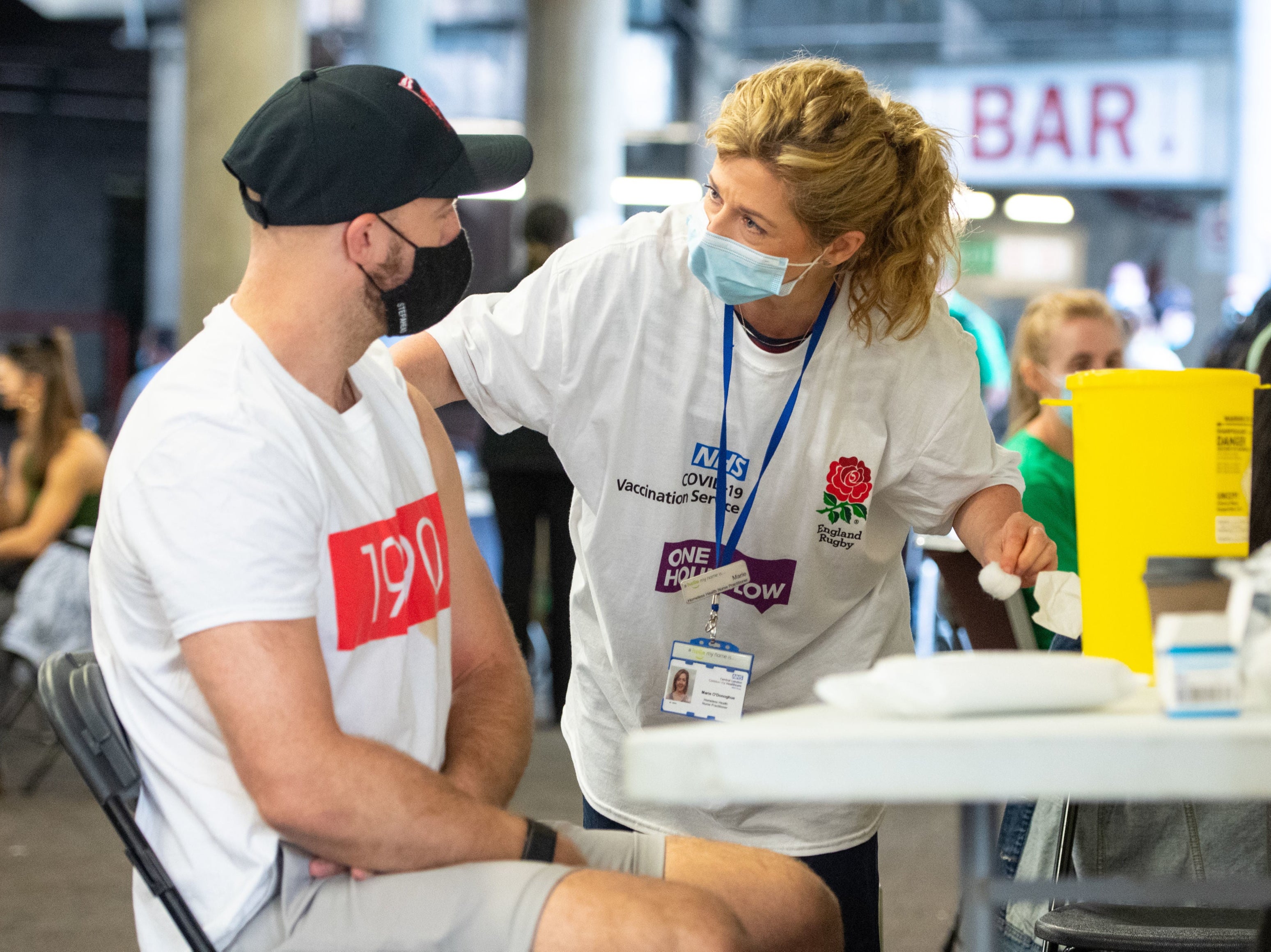 18 to 30 year-olds have been given vaccine at Twickenham Stadium