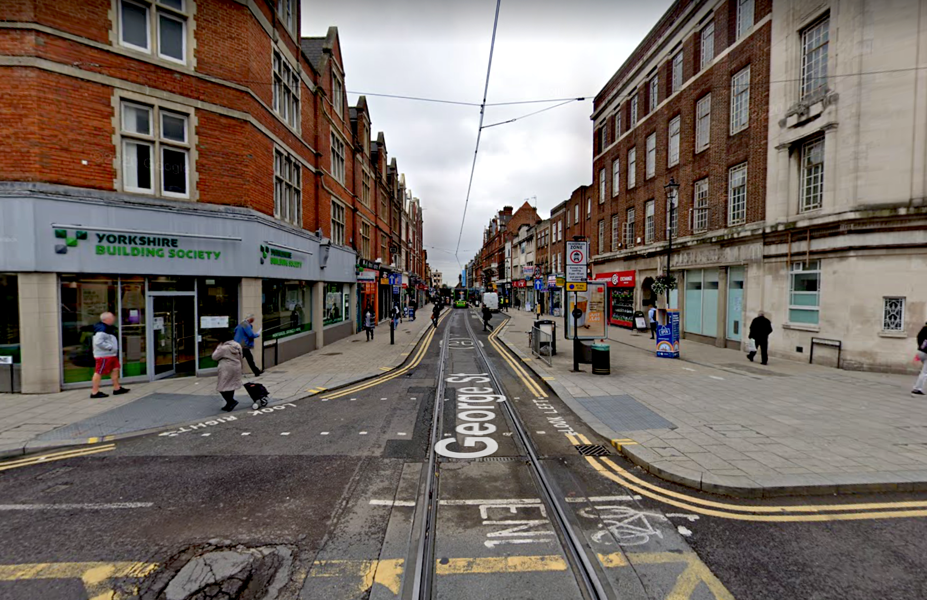George Street in Croydon, where the stabbing took place early on Sunday