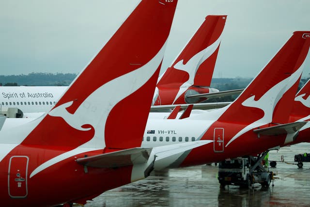 <p>Qantas aircraft are seen on the tarmac at Melbourne International Airport in Melbourne, Australia</p>
