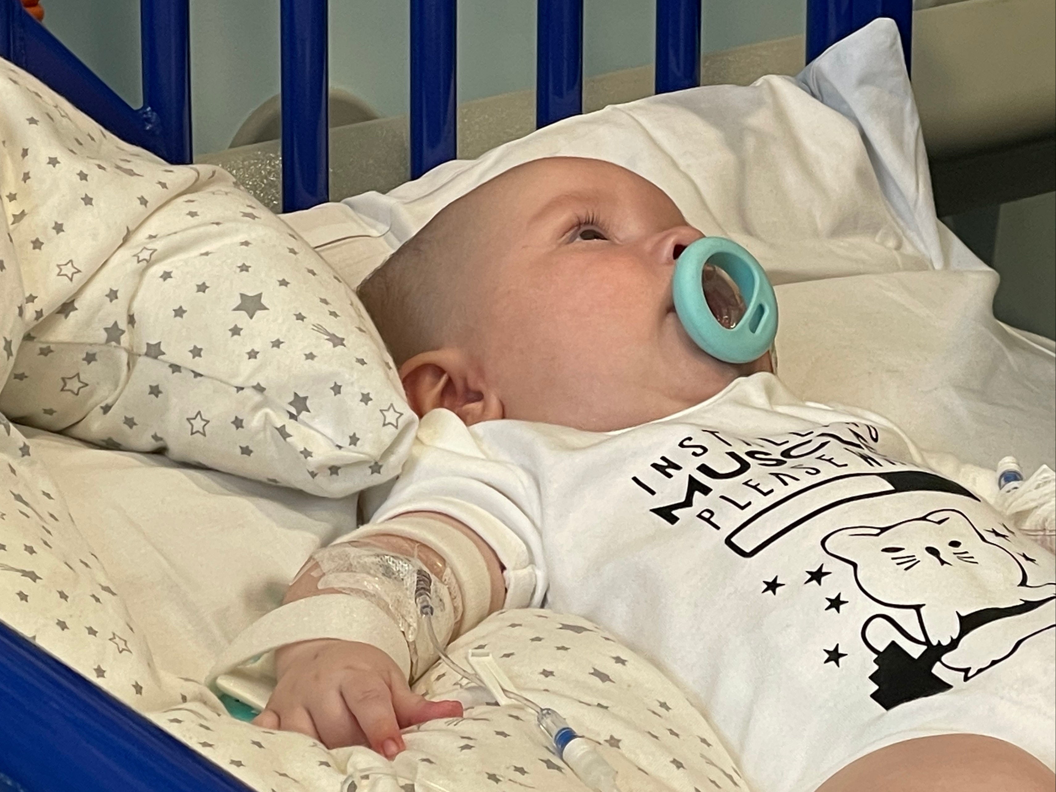 Arthur Morgan underwent gene therapy infusion at the Evelina London Children’s Hospital