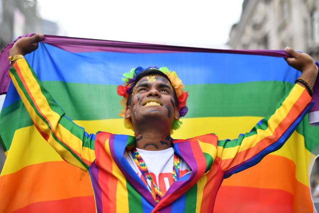 <p>The Pride in London parade, 2019</p>