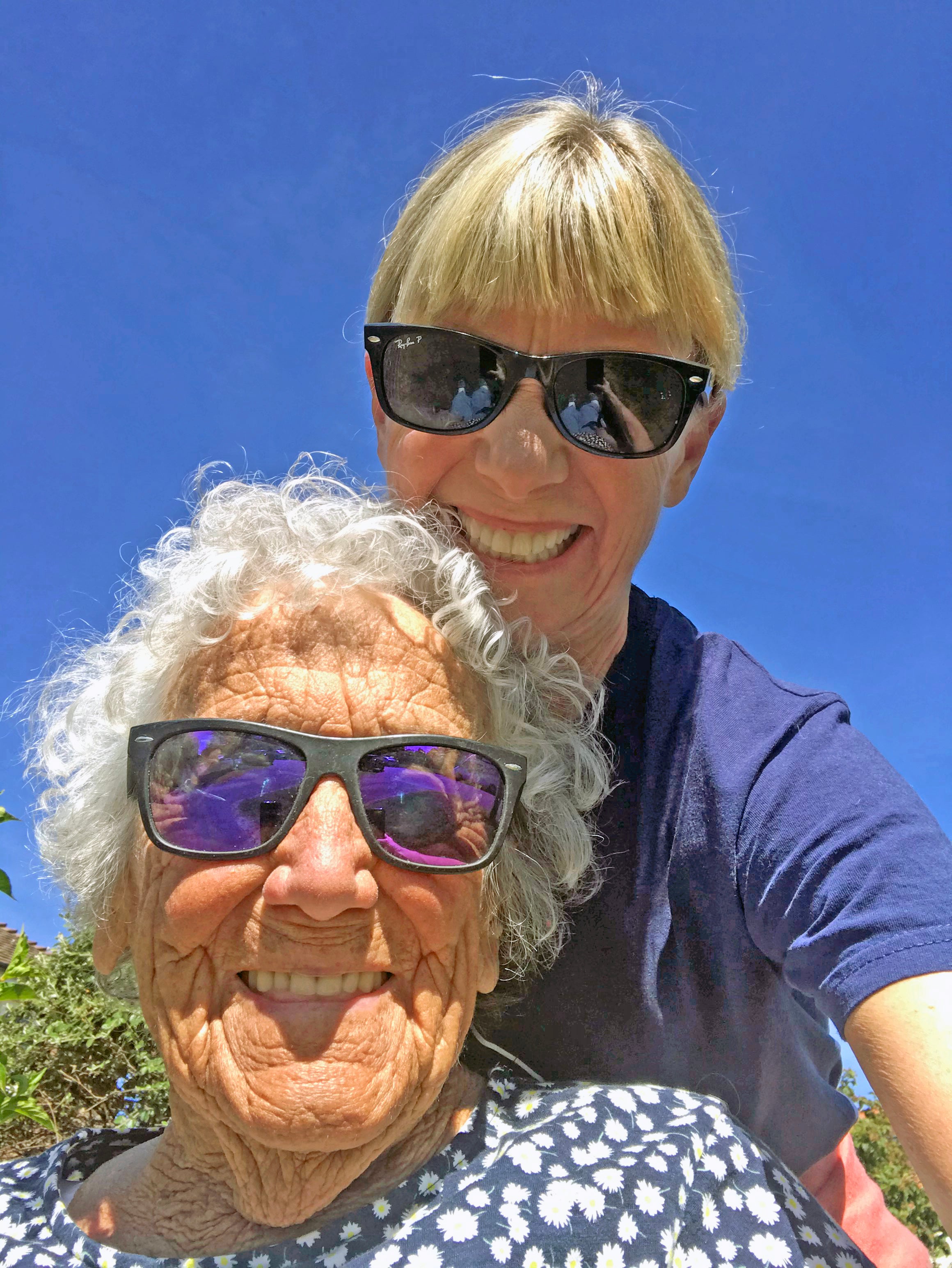 Kate Mosse with her mother-in-law, Granny Rosie (Kate Mosse/PA)