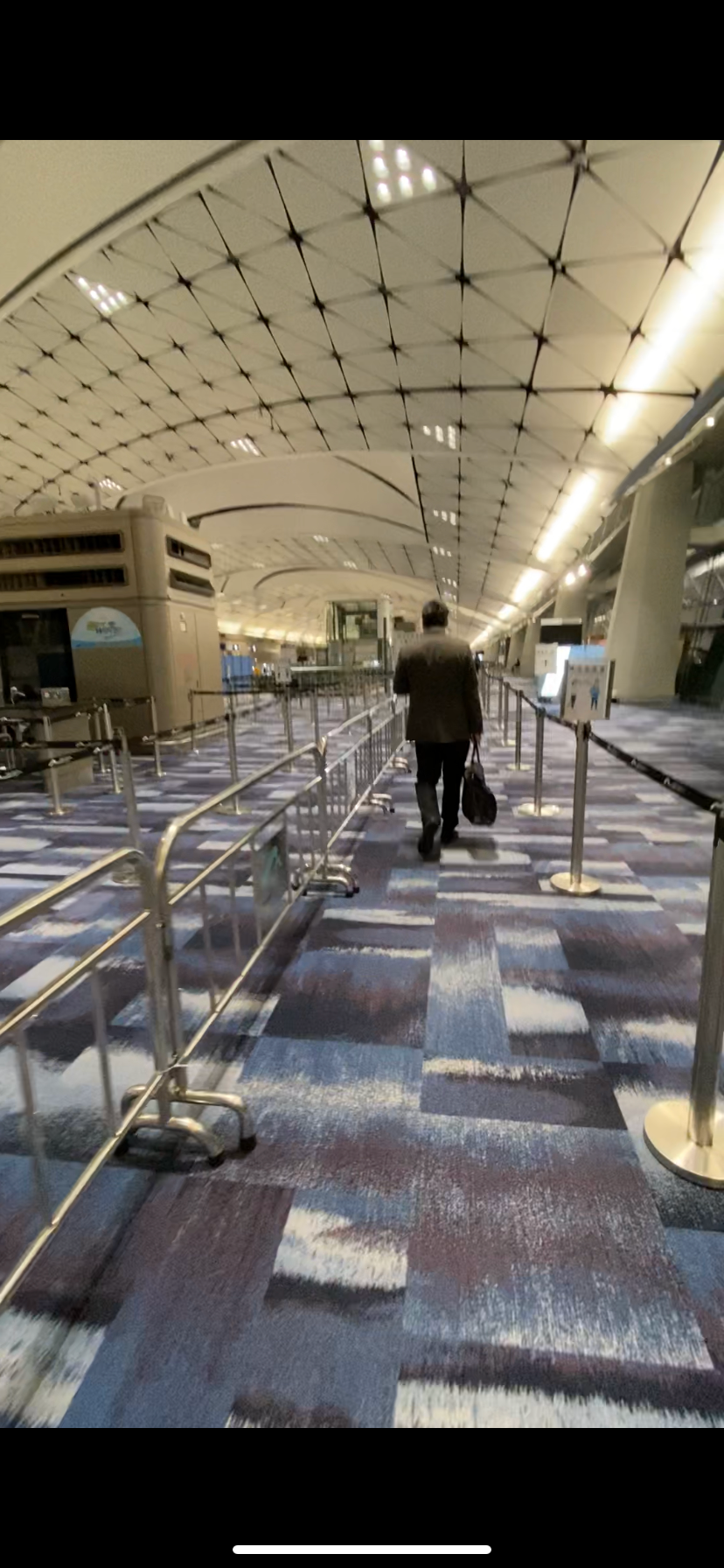 Hong Kong airport looking empty