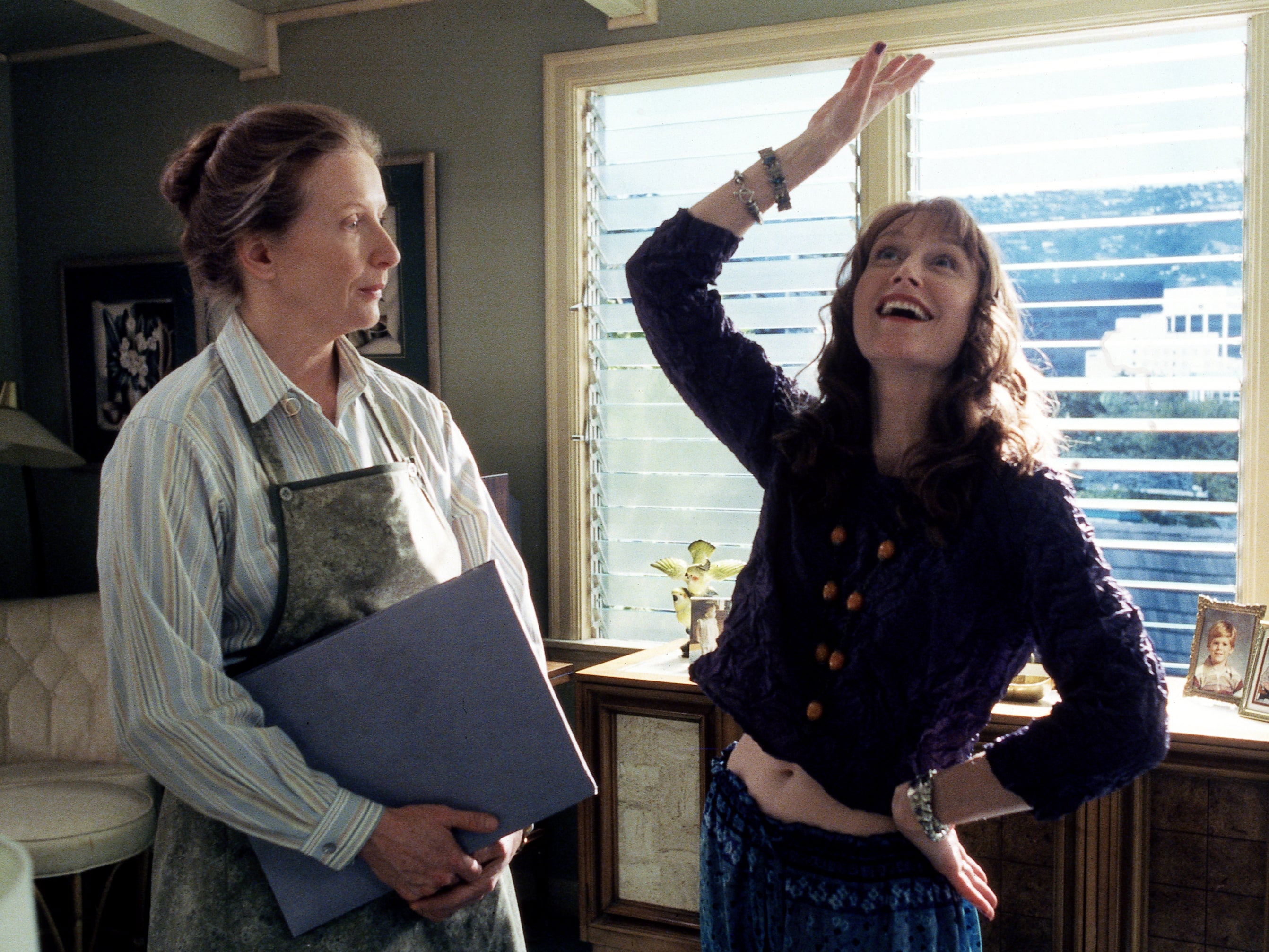 Patricia Clarkson (right) played Sarah, Ruth’s (Frances Conroy) hippy-ish sister