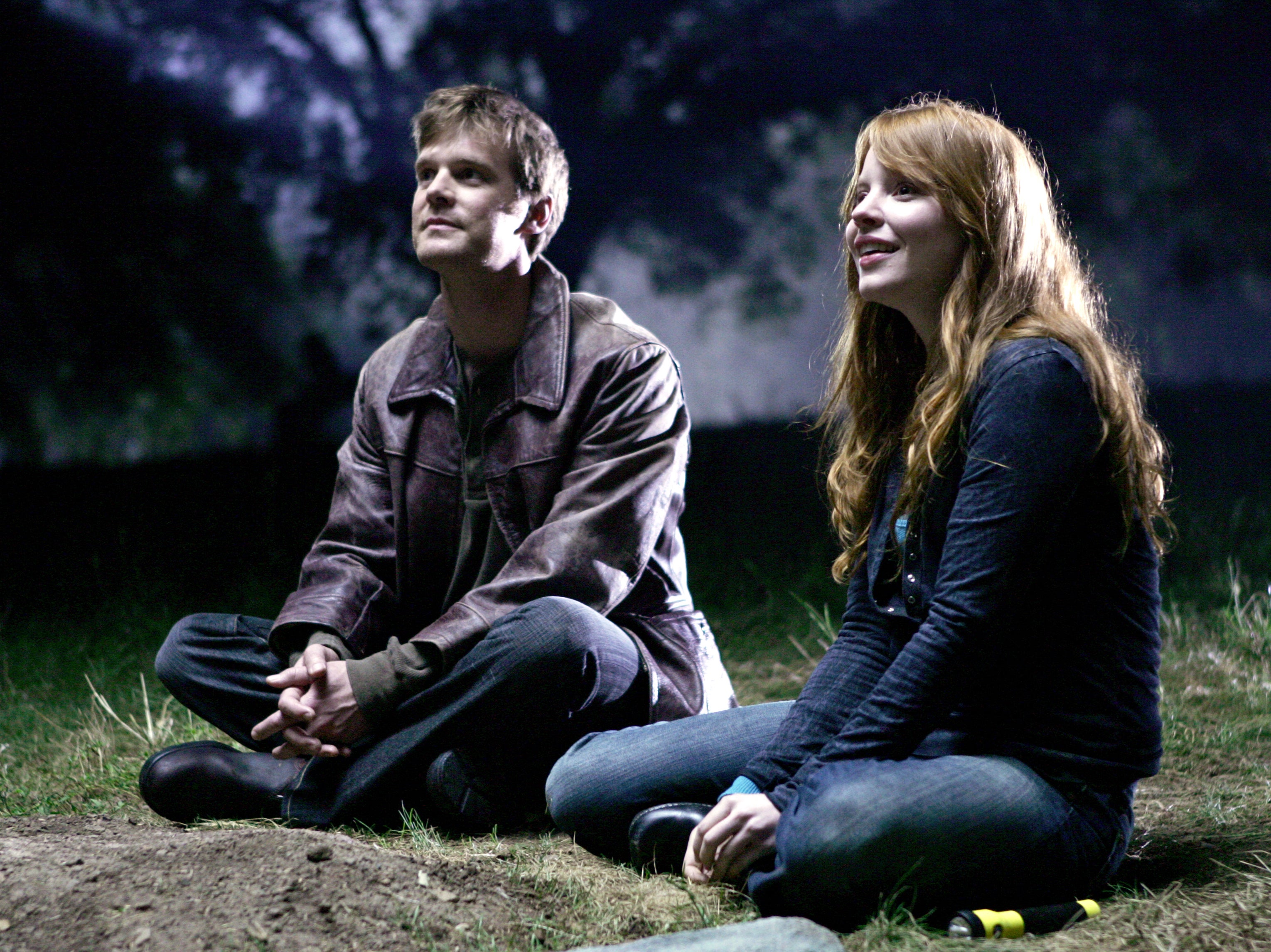 All that lives, lives forever: Nate (Peter Krause) and Claire (Lauren Ambrose) hang out after a tragic death