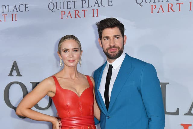 <p>Emily Blunt and John Krasinski at the premiere of A Quiet Place Part II on 8 March 2020 in New York City</p>