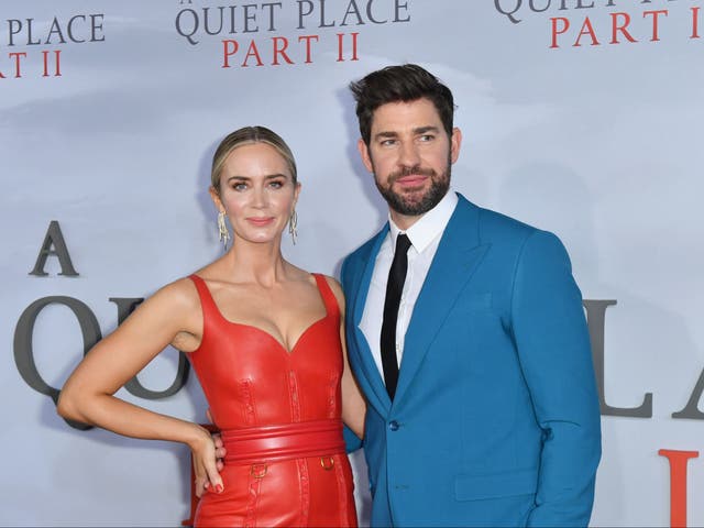 <p>Emily Blunt and John Krasinski at the premiere of A Quiet Place Part II on 8 March 2020 in New York City</p>