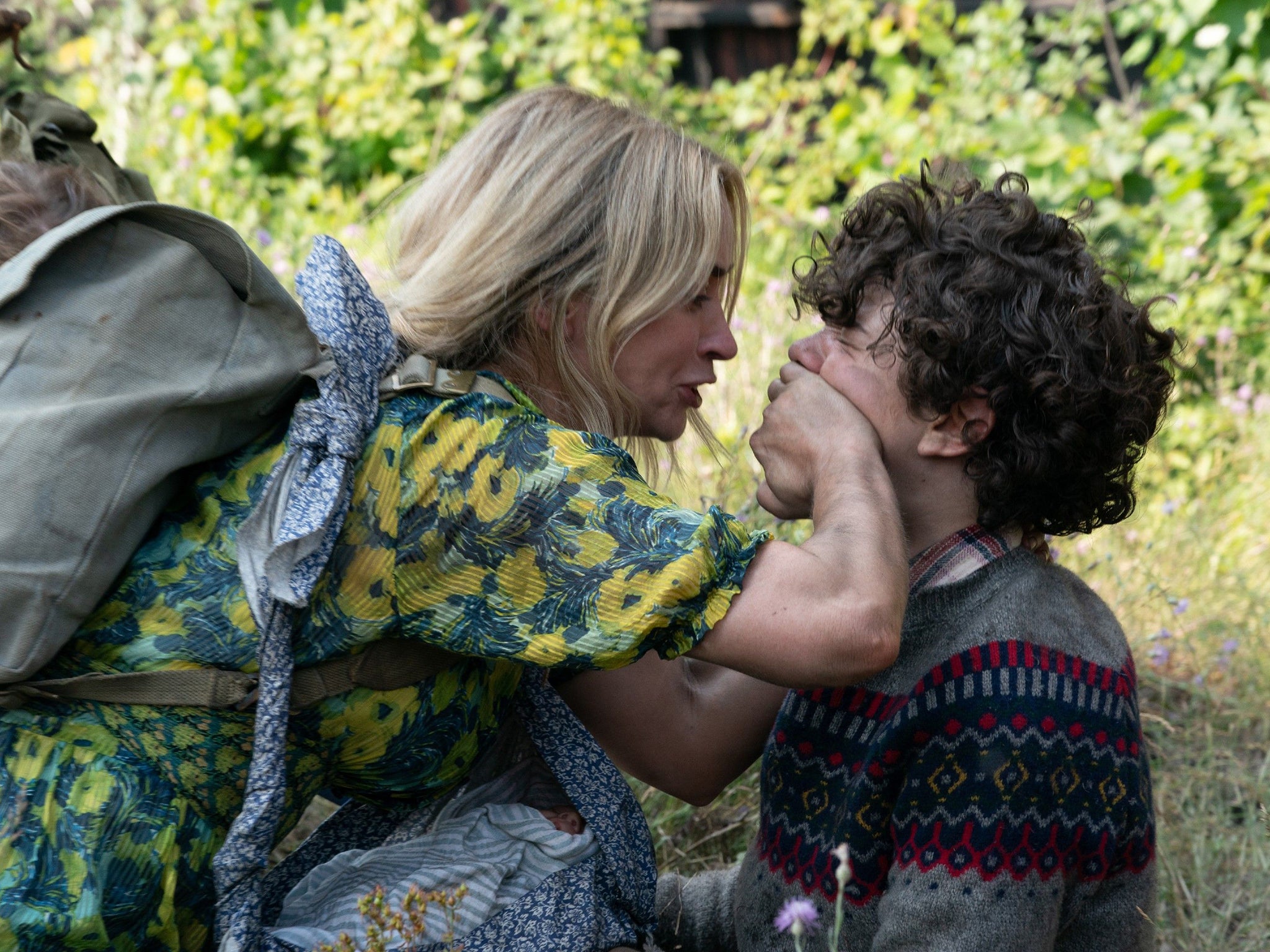 Barely restrained screaming: Emily Blunt and Noah Jupe in ‘A Quiet Place Part II'