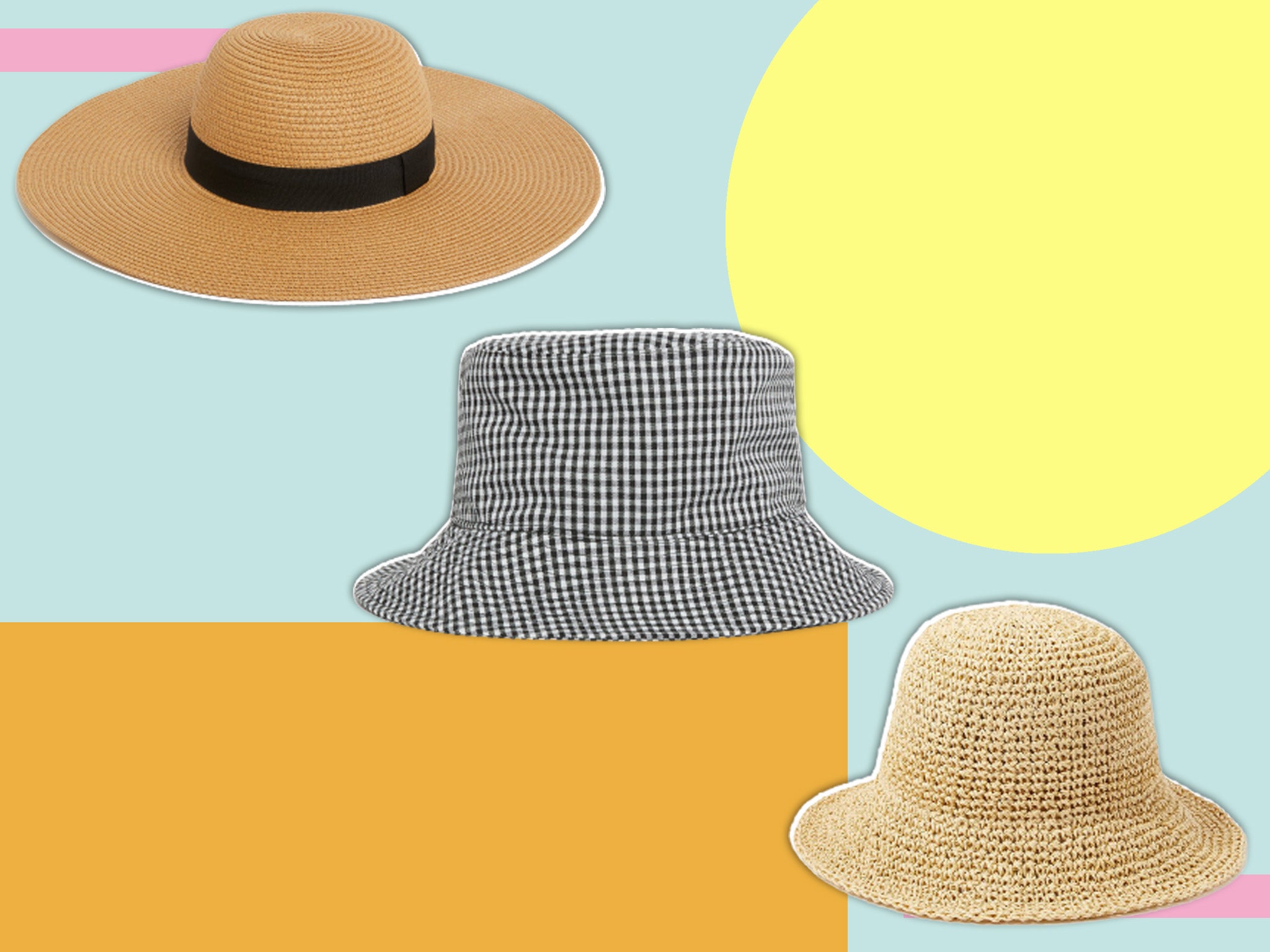 Emorias 1Pcs Summer Hat Palm British Style Fashion Hat Beach Hat Foldable 56-58cm