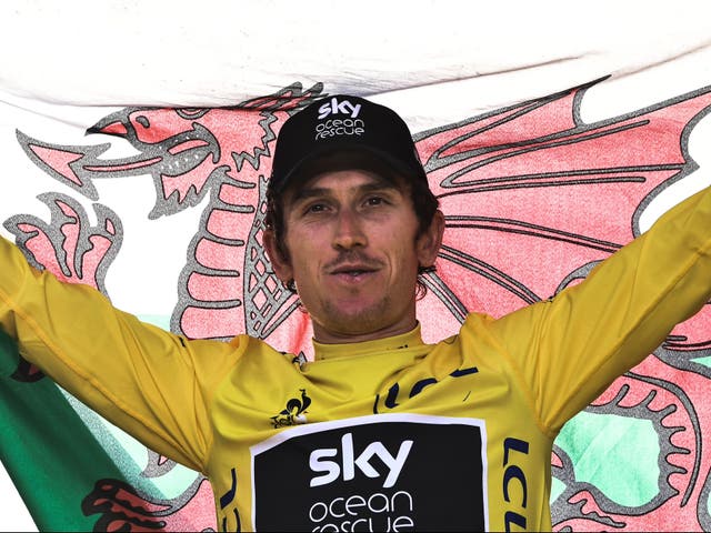 <p>Geraint Thomas won the Tour de France in 2018</p>