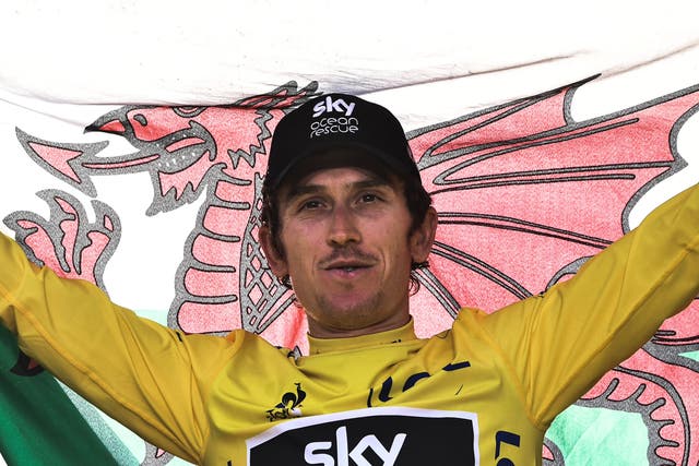 <p>Geraint Thomas won the Tour de France in 2018</p>