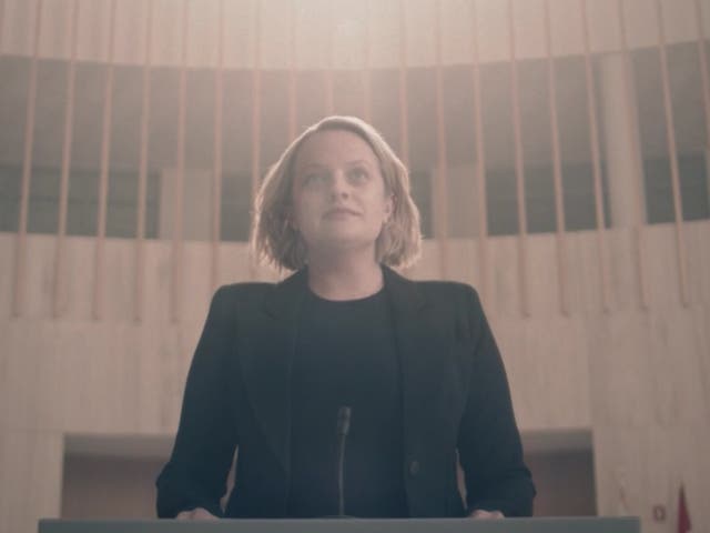 <p>Elisabeth Moss in the Handmaid’s Tale episode ‘Testimony'</p>